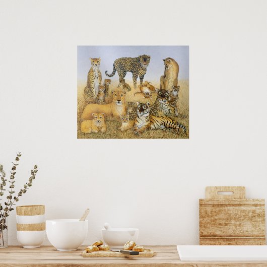 Die großen Katzen Poster (Küche)