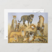 Die großen Katzen Postkarte (Vorne/Hinten)