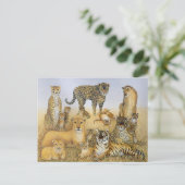 Die großen Katzen Postkarte (Stehend Vorderseite)