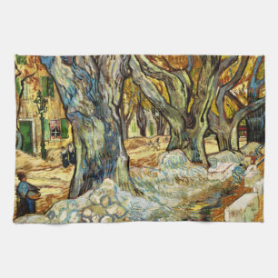 Die großen Platanen von Vincent Van Gogh Geschirrtuch