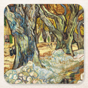 Die großen Platanen von Vincent Van Gogh Rechteckiger Pappuntersetzer