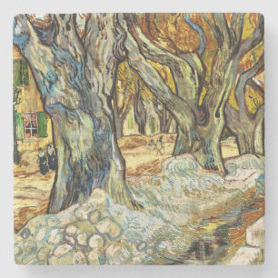 Die großen Platanen von Vincent Van Gogh Steinuntersetzer