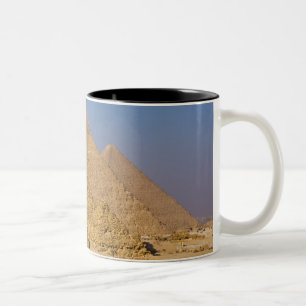 Die großen Pyramiden von Giseh, Ägypten Zweifarbige Tasse