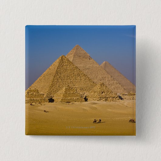 Die großen Pyramiden von Gizeh, Ägypten Button (Vorderseite)