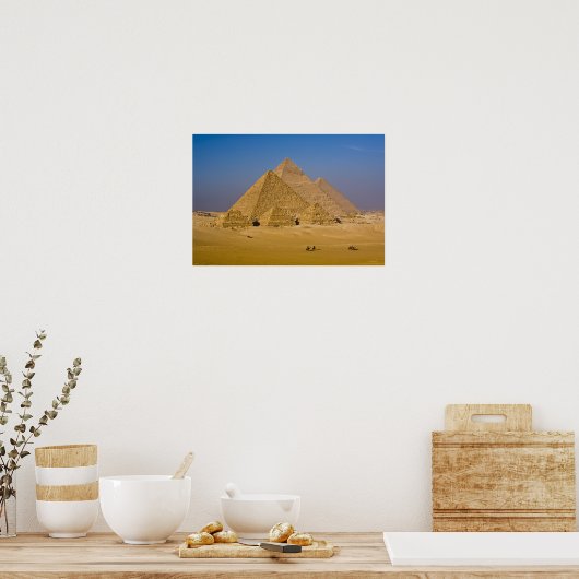 Die großen Pyramiden von Gizeh, Ägypten Poster (Küche)