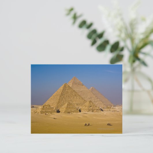 Die großen Pyramiden von Gizeh, Ägypten Postkarte (Stehend Vorderseite)