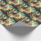 Die großen Pyramiden von Gizeh Ägypten reisen Geschenkpapier (Ecke)