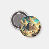 Die großen Pyramiden von Gizeh Ägypten reisen Magnet (Vorderseite/Rückseite)