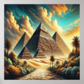 Die großen Pyramiden von Gizeh Ägypten reisen Poster (Vorne)