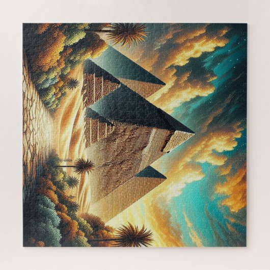 Die großen Pyramiden von Gizeh Ägypten reisen Puzzle (Horizontal)