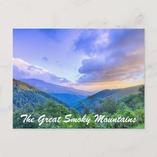 Die großen, rauchigen Berge Postkarte (Vorderseite)