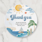 Die großen Retro-Surf-Accessoire-Geschenkanhänger Geschenkanhänger (Vorderseite)