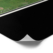 Die großen Seen von der Raumfahrtsatellitenkarte Poster (Ecke)