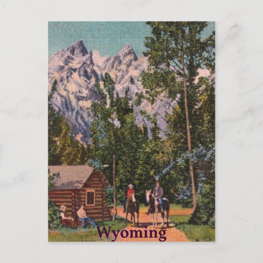 Die großen Tetons - Wyoming Postkarte (Vorderseite)