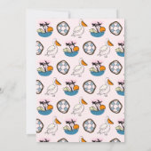 Die großen tropischen Mädchen zum ersten Geburtsta Einladung (Rückseite)