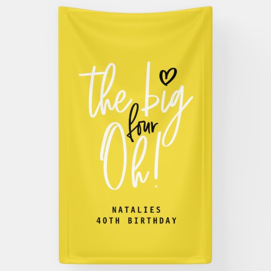 Die großen vier oh! 40. Party Banner (Vertikal)
