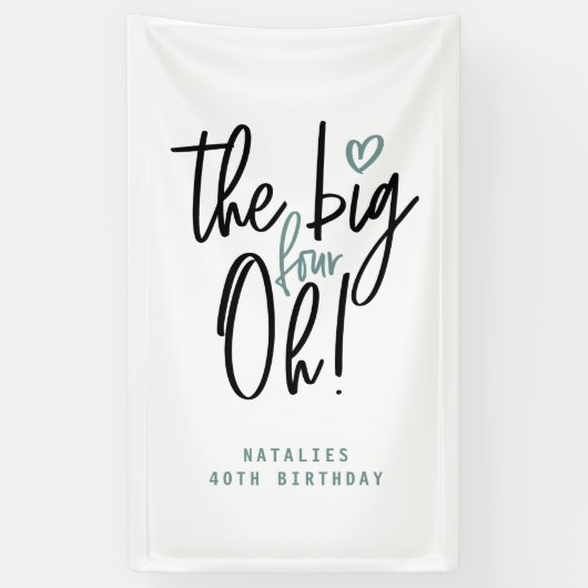 Die großen vier oh! Banner zum 40. Party (Vertikal)