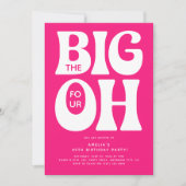 Die großen vier OH! Rosa 40. Geburtstag Einladung (Vorderseite)