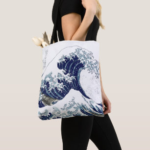 Die großen Wellen von Hokusai bei Kanagawa Tasche