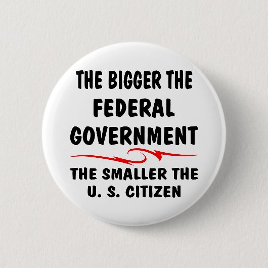 Die Größeren Fütterte, je kleiner die US-Bürger Button (Vorderseite)