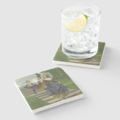 Die Großmutter (mittelalterliche Aristokratische F Steinuntersetzer (Seitenansicht)