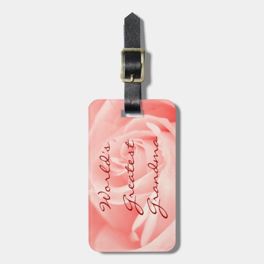 Die Großmutter-Rosa-Rosen-Gepäck-Umbau der Welt Gepäckanhänger (Vorderseite vertikal)