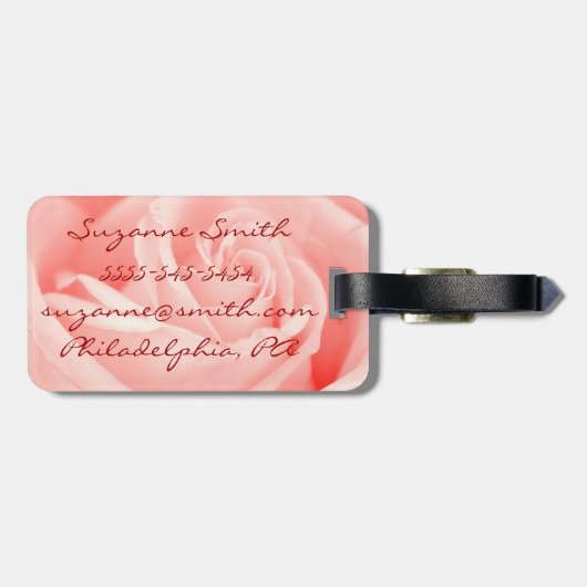 Die Großmutter-Rosa-Rosen-Gepäck-Umbau der Welt Gepäckanhänger (Rückseite horizontal)