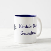 Die Großmutter-Tassen-Blau-Schmetterling der Welt Zweifarbige Tasse (VorderseiteRechts)