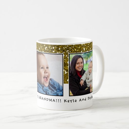 Die Großmutter-WeihnachtsFoto-Collage der Welt Kaffeetasse (VorderseiteRechts)