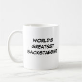 "Die größte Backstabber-Tasse der Welt" Kaffeetasse (Links)