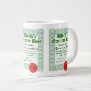 Die größte Boss-Jumbo-Tasse der Welt Jumbo-Tasse