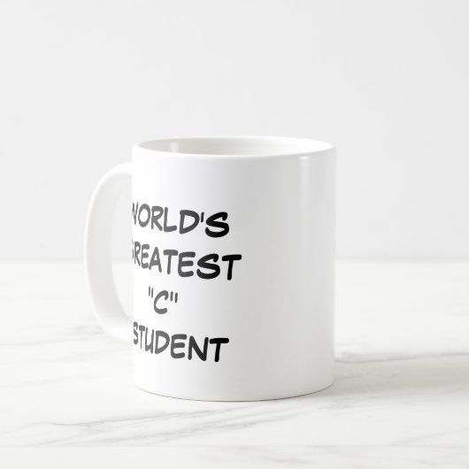 "Die größte C-Tasse der Welt" Kaffeetasse (Vorderseite Links)
