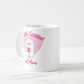 Die größte Cat-Mama der Welt Funny Niedlich Pink H Kaffeetasse (Vorderseite Links)