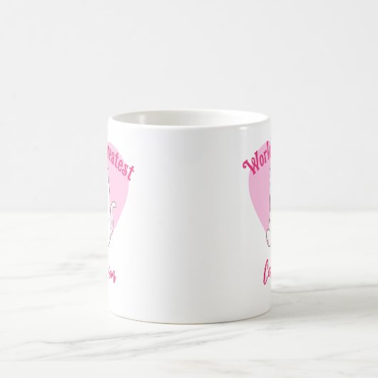 Die größte Cat-Mama der Welt Funny Niedlich Pink H Kaffeetasse (Mittel)
