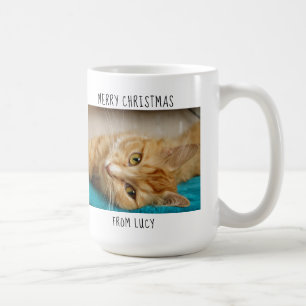 Die größte Cat-Mama der Welt - Weihnachts-Foto Kaffeetasse