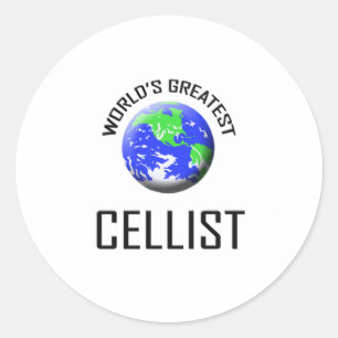 Die größte Cellist der Welt Runder Aufkleber