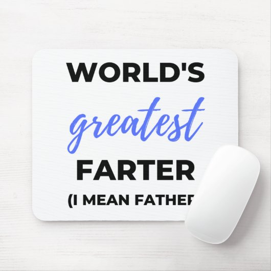 Die größte Farter der Welt I Gemein Vater bl Mousepad (Mit Mouse)