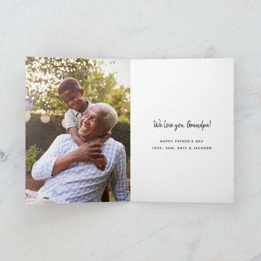 Die größte Foto-Karte des Großvaters der Welt Karte (Innenseite)