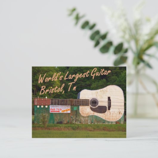 Die größte Gitarre der Welt - Bristol, TN Postkarte (Stehend Vorderseite)