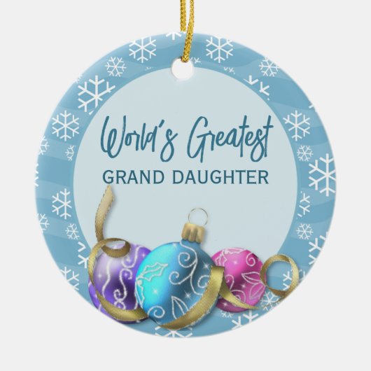 Die größte Großtochter der Welt - Weihnachten Keramikornament (Vorne)