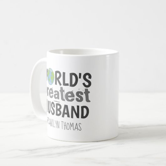 Die größte Husband-Moderne Typografie der Welt Kaffeetasse (Vorderseite Links)