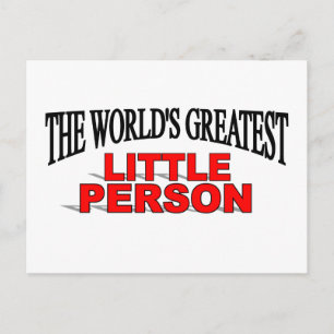 Die größte kleine Person der Welt Postkarte