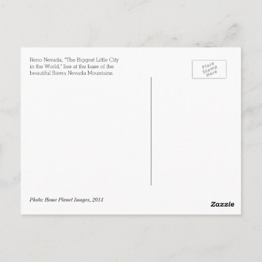 Die größte kleine Stadt der Welt Postkarte (Rückseite)