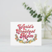 Die größte Mama der Blumenwelt Postkarte (Stehend Vorderseite)