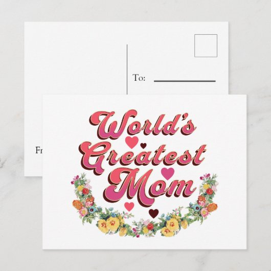 Die größte Mama der Blumenwelt Postkarte (Vorne/Hinten)
