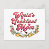 Die größte Mama der Blumenwelt Postkarte (Vorderseite)