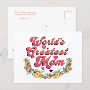 Die größte Mama der Blumenwelt Postkarte