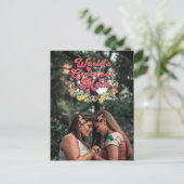 Die größte Mama der Blumenwelt Postkarte (Stehend Vorderseite)