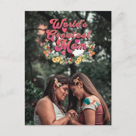 Die größte Mama der Blumenwelt Postkarte (Vorderseite)
