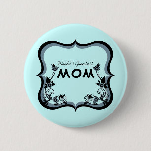 Die größte Mama der sassy Floral World Button